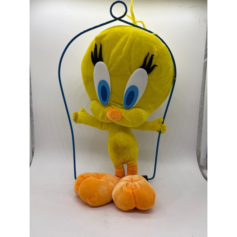 Looney Tunes Tweety Bird Plush Doll Stuffed Animal Metal Swing Hanger Decor 11"